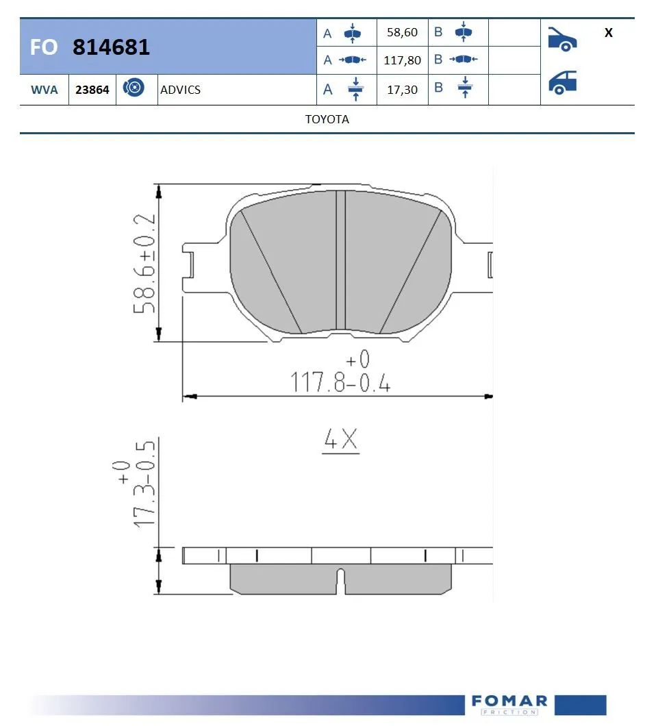 Brake Pad Set, disc brake